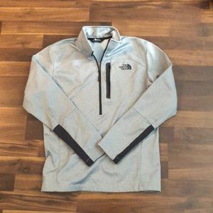 Light gray north face 1/2 zip